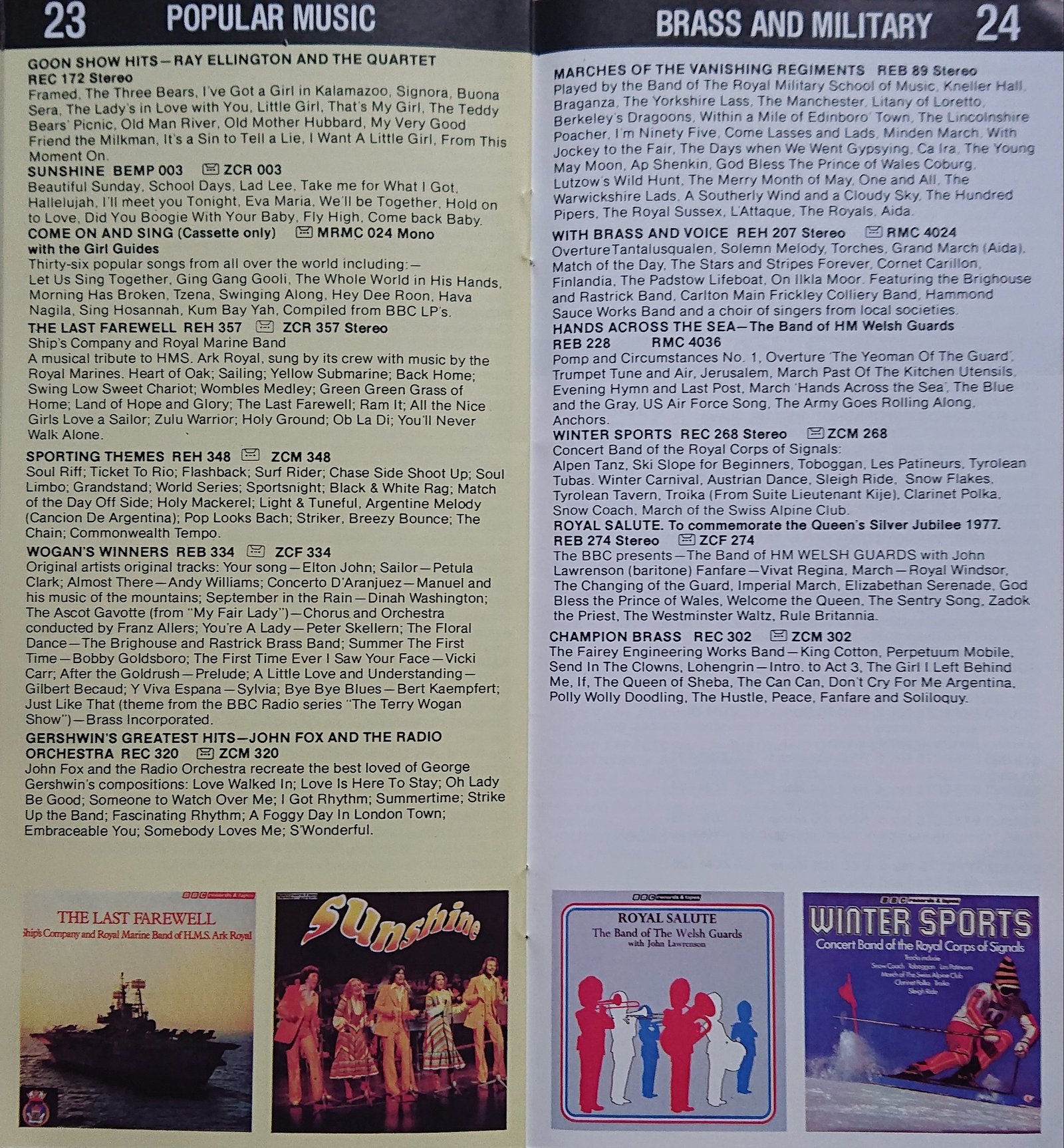 Other pages of catalogue BBC Records catalogue 1979 early